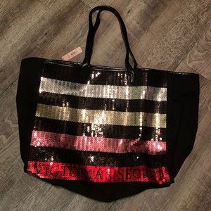 NWT Victoria’s Secret Sequined Tote Bag
